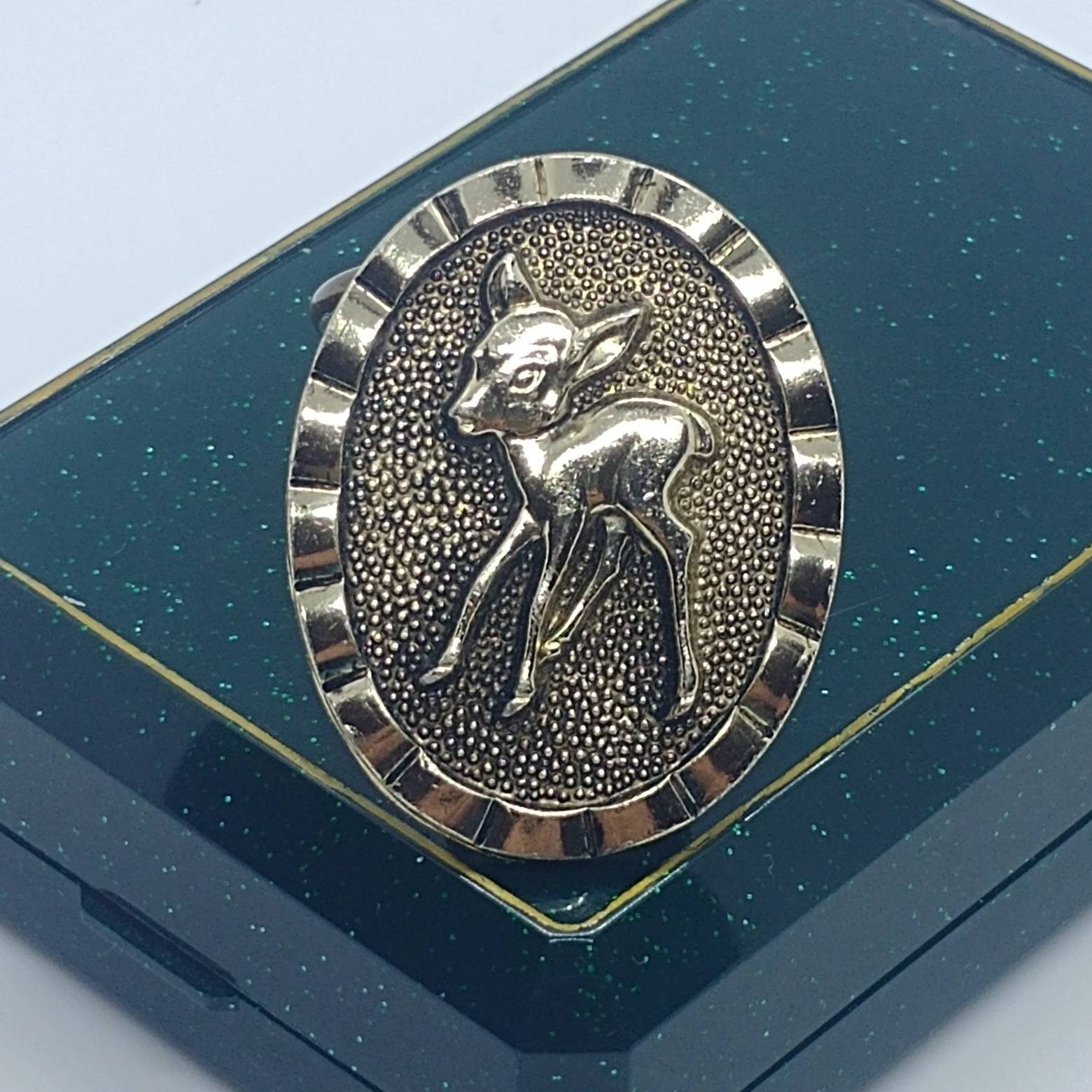 Vintage Silber Ton Bambi Reh Kleid Clip Brosche von VintageBijouStore