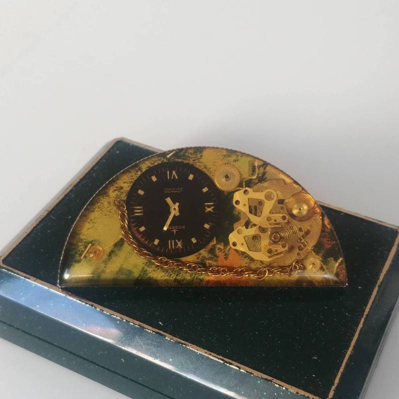 Vintage Uhrenbrosche von VintageBijouStore
