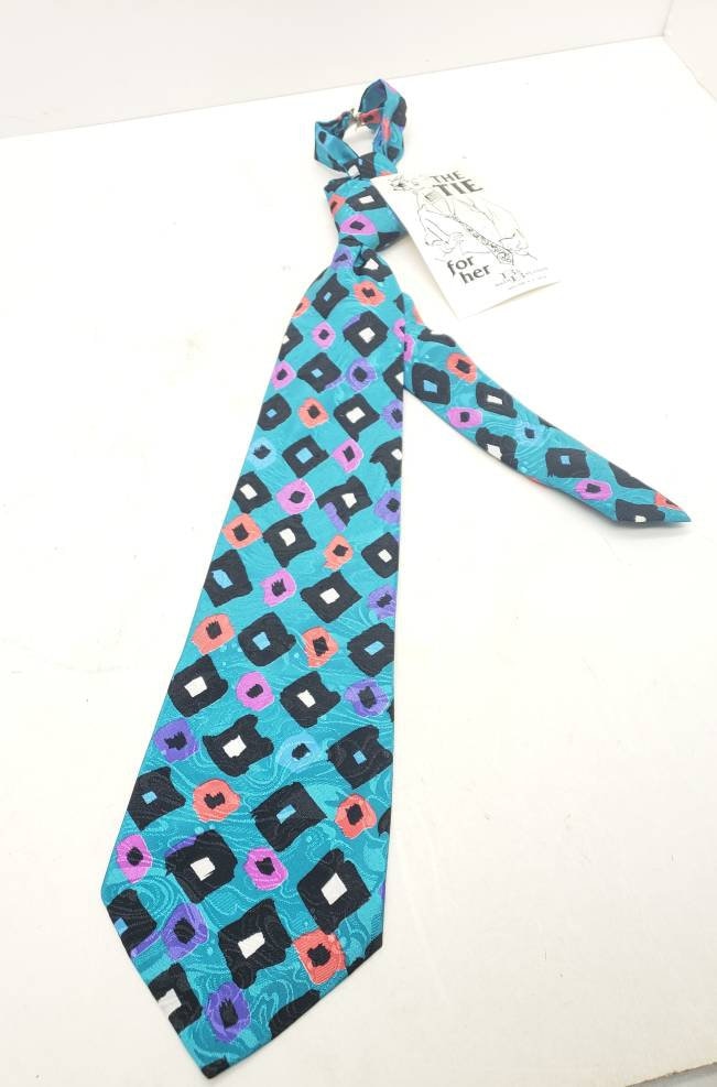 Die Krawatte Für Sie Baar & Beards New York Krawatte, Sammlerstück Ny Mode, Vintage Krawatten, Met Design, Blaugrüne von VintageBoxBoutique