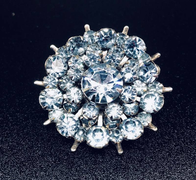 Vintage Blau Strassbrosche von VintageBoxJewellery