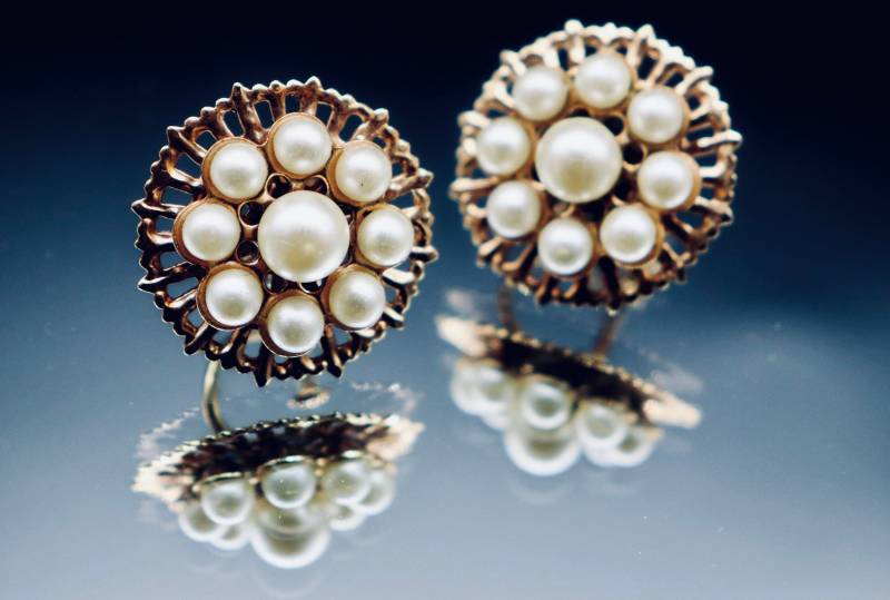 Vintage Kunstperlen Ohrringe von VintageBoxJewellery