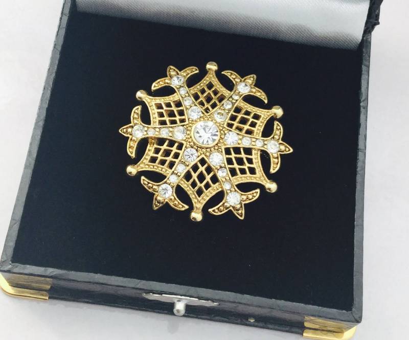 Vintage Monet Strass Brosche von VintageBoxJewellery