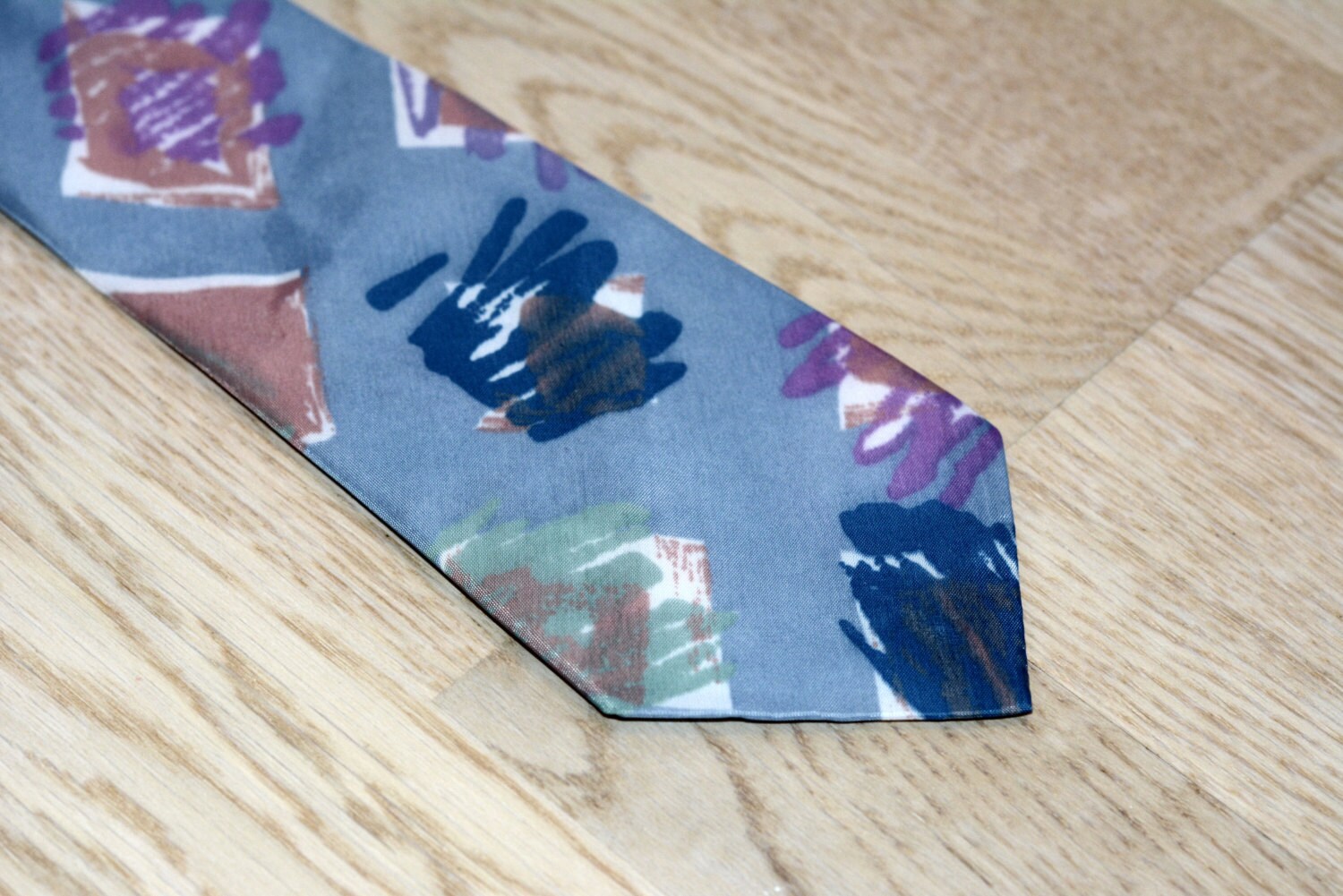 Vintage 1970S Krawatte, Abstraktes Muster Aus Der Ddr-Zeit, Made in Russland von VintageButikGita