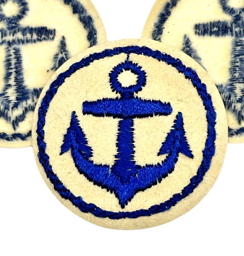 Set Aus 2 Vintage Anchor Patches - 3, 5 cm von VintageButtonStore