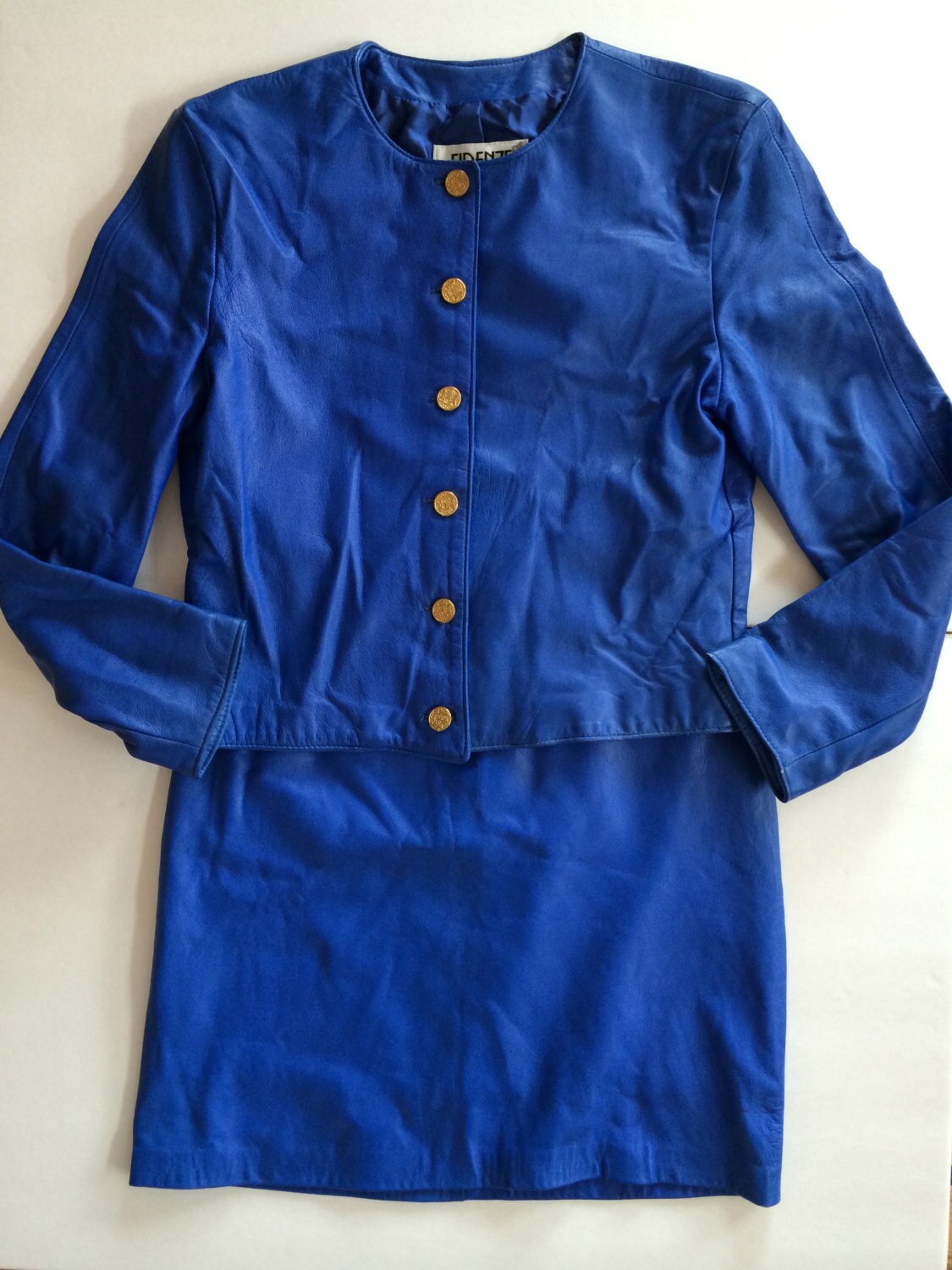 Blaues Lederkleid, Jacke & Rock/Tiefes Kobaltblau Und Weiches Schönes Leder Atemberaubende Hochzeit Partykleid Größe M Blaues Lederkleid, Jacke & Rock/Tiefes Kobaltblau Und Weiches Schönes Leder Atemberaubende Hochzeit Partykleid Größe M von VintageByBeth
