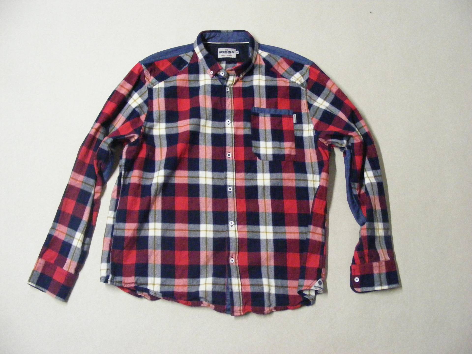 Mischmasch Flanell Vintage-Shirt 2xl Größe Baumwolle Tartan Check Mit Lebendigen Farben Versandkostenfrei Mischmasch Flanell Vintage-Shirt 2xl Größe Baumwolle Tartan Check Mit Lebendigen Farben Versandkostenfrei von VintageByElen