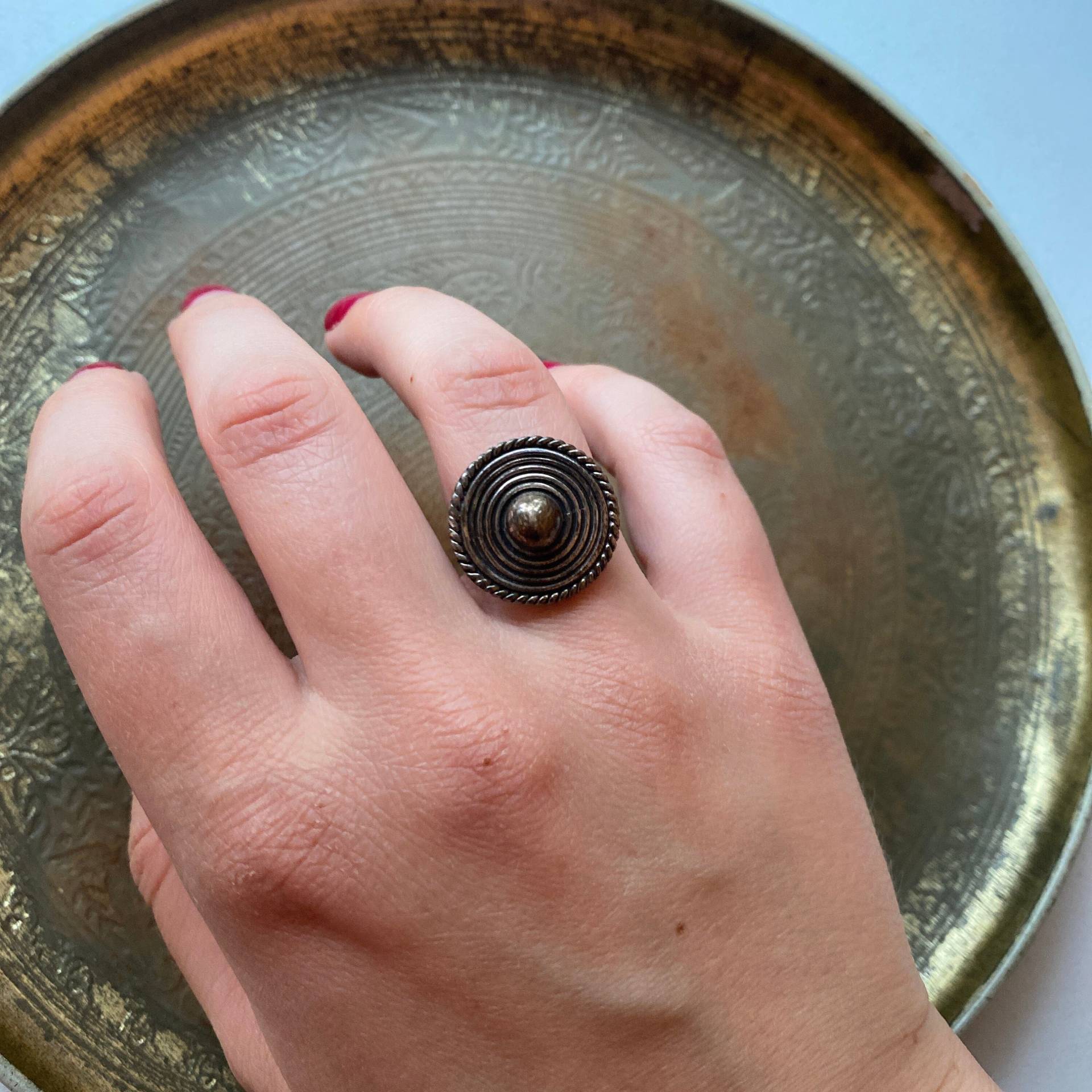 Vintage Sterling Silber 925 Ball Ring Vintage Sterling Silber 925 Ball Ring von VintageByLexCo