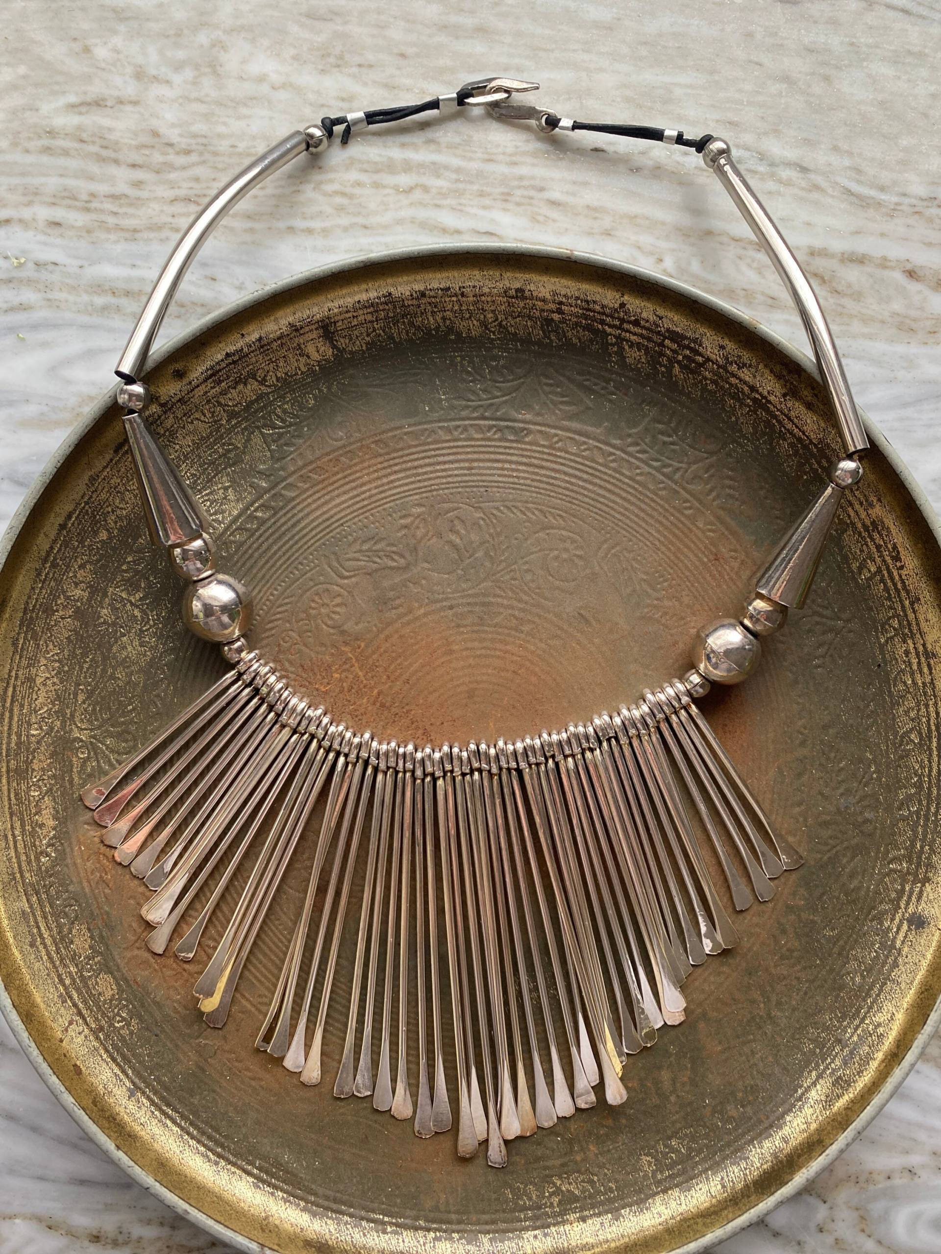Vintage Sterling Silber Bib Halskette Vintage Sterling Silber Bib Halskette von VintageByLexCo