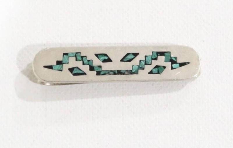 Vintage Taxco Malachit Chip Inlay Sterling Geldspange Vintage Taxco Malachit Chip Inlay Sterling Geldspange von VintageByTrader