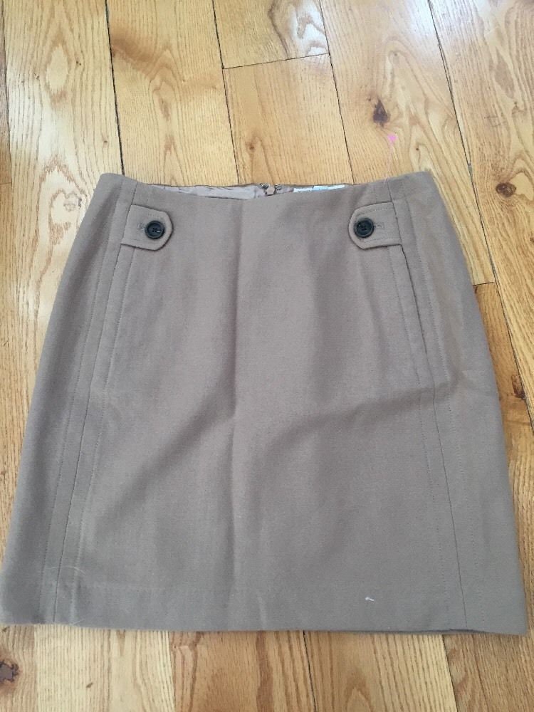 90Er Jahre Banana Republic 4 S Tan Braun Wolle Mini Karriere Gerade Bleistiftrock Taschen Der 1990Er von VintageCactusCloset