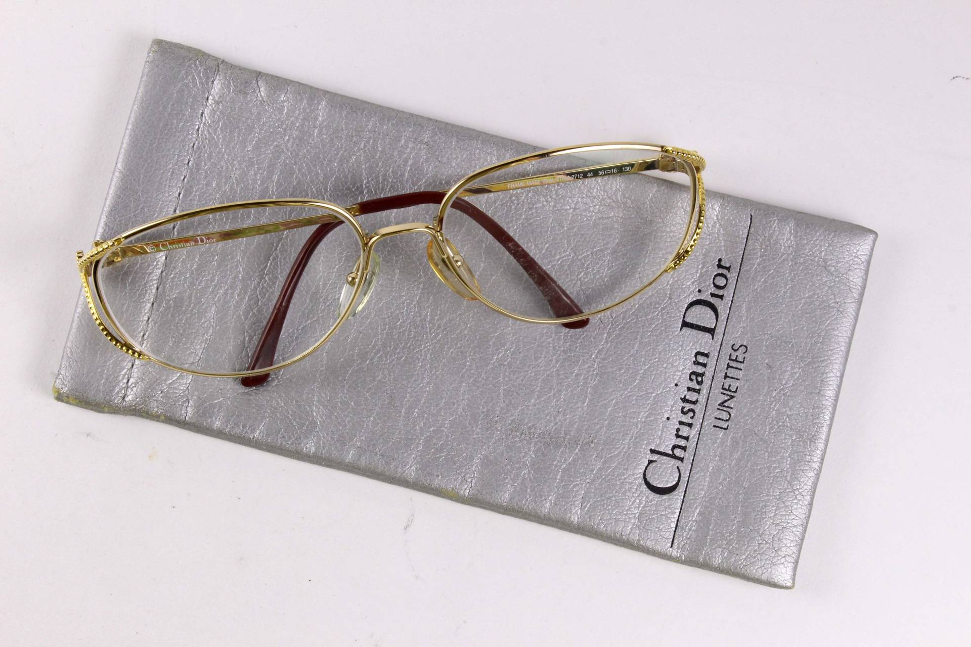 Christian Dior Vintage 80Er Jahre Brille Gold Metall von VintageCarwen