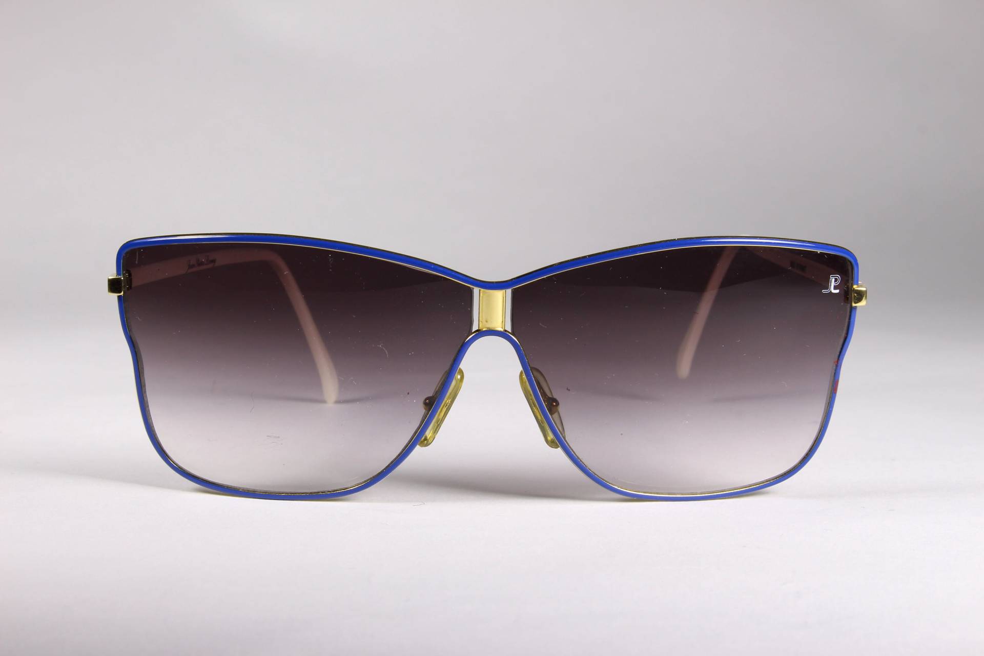 Jean Pierre Lamy Vintage Sonnenbrille Blau Metall von VintageCarwen