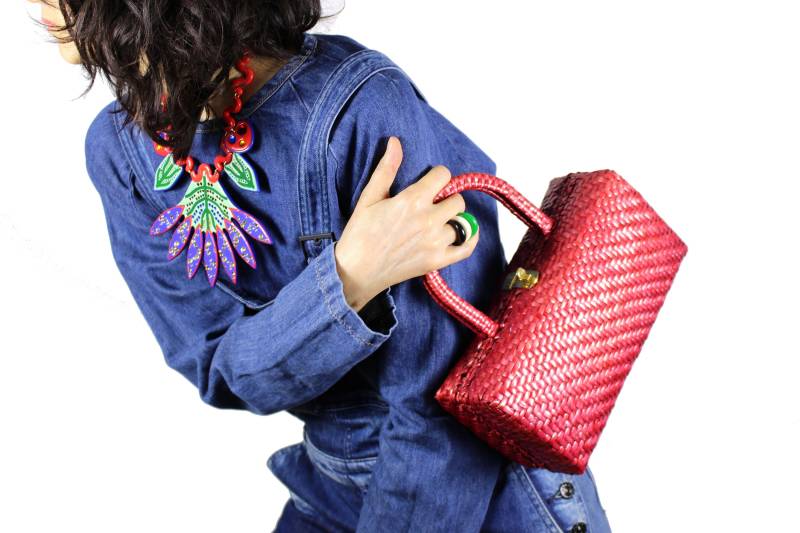 Neiman Marcus Vintage Kirsche Korb Handtasche von VintageCarwen