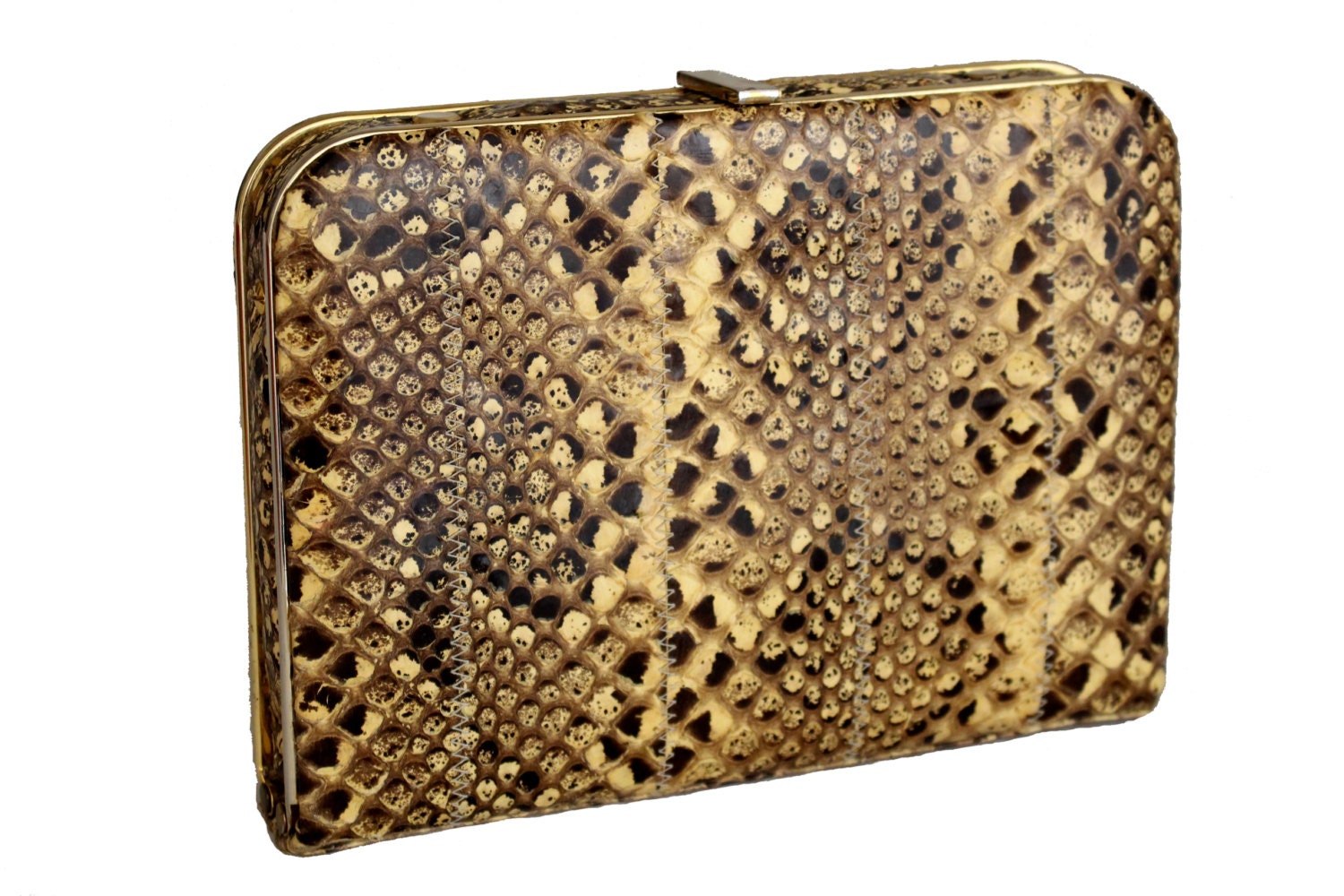 Susan Gail Vintage Python Clutch von VintageCarwen
