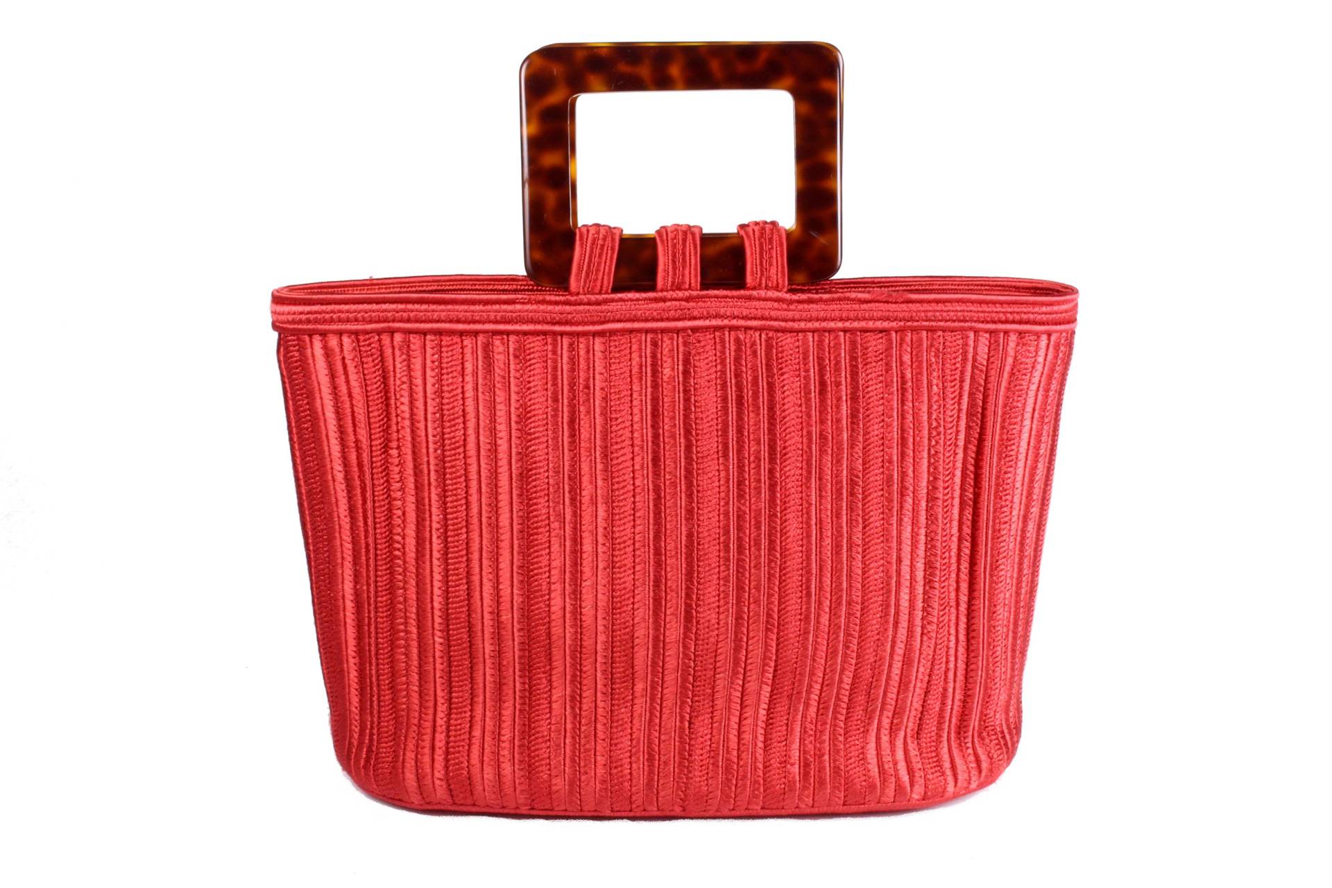 Yves Saint Laurent Ribe Gauche Vintage 1990Er Jahre Rote Passementerie Tasche von VintageCarwen