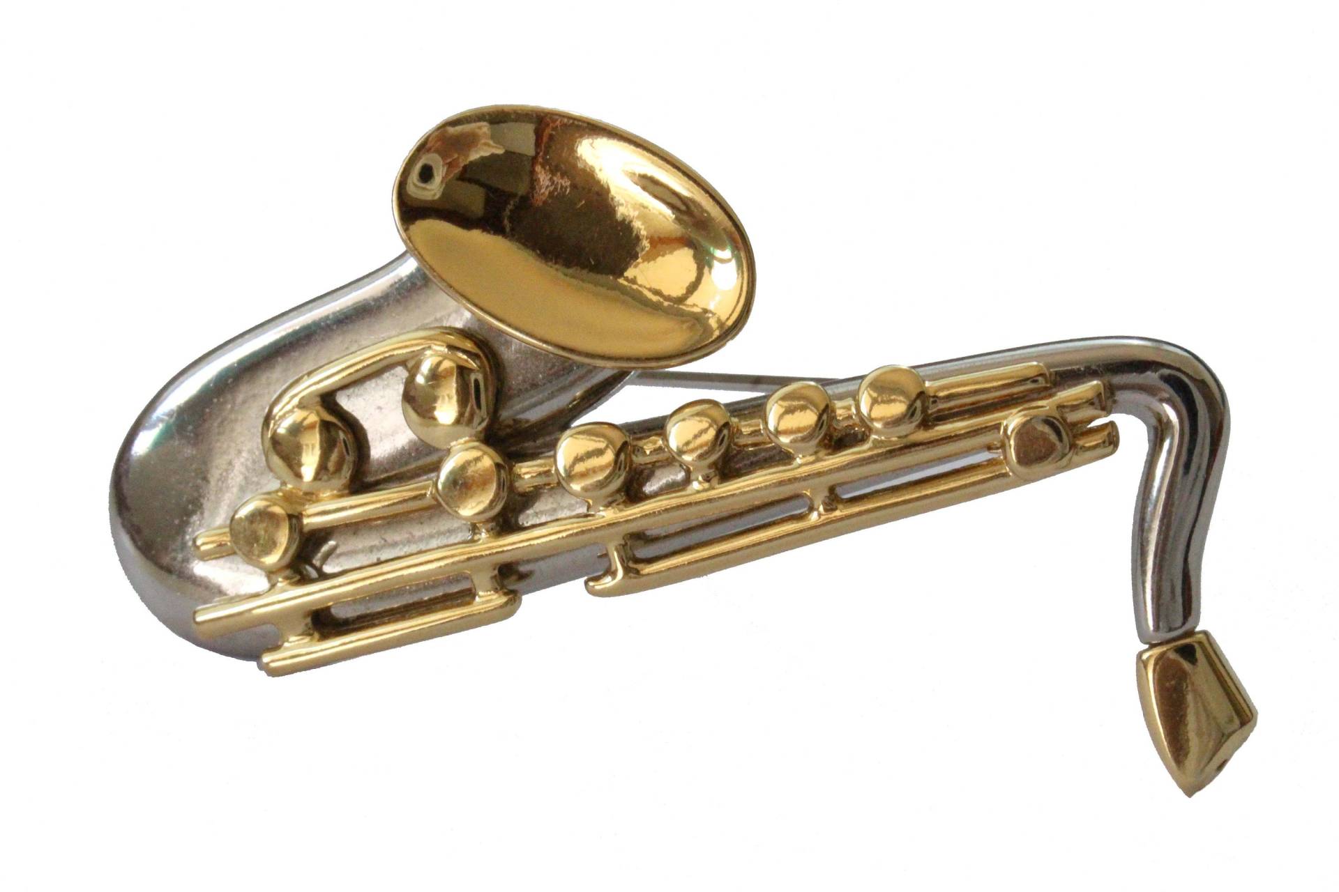 Yves Saint Laurent Vintage Große Saxophon Brosche Yves Saint Laurent Vintage Große Saxophon Brosche von VintageCarwen