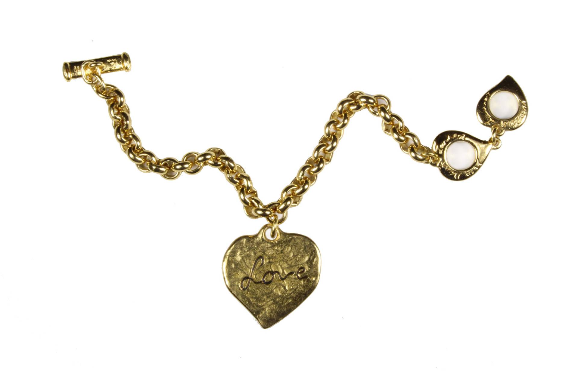Yves Saint Laurent Vintage Love Herz Charm Armband Yves Saint Laurent Vintage Love Herz Charm Armband von VintageCarwen