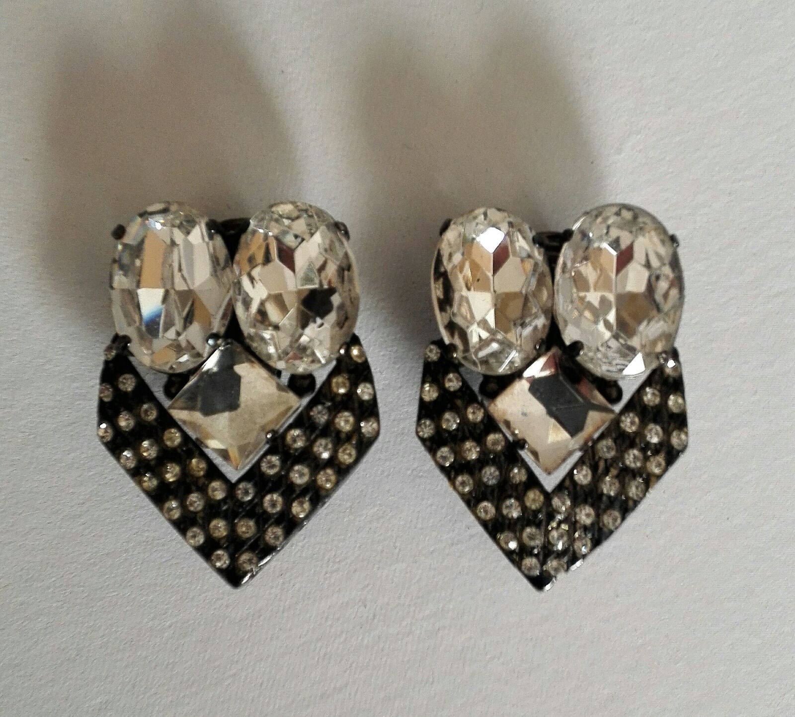 Orecchini Vintage Con Strass - Ohrclips Mit Strass Orecchini Vintage Con Strass - Ohrclips Mit Strass von VintageChicLife