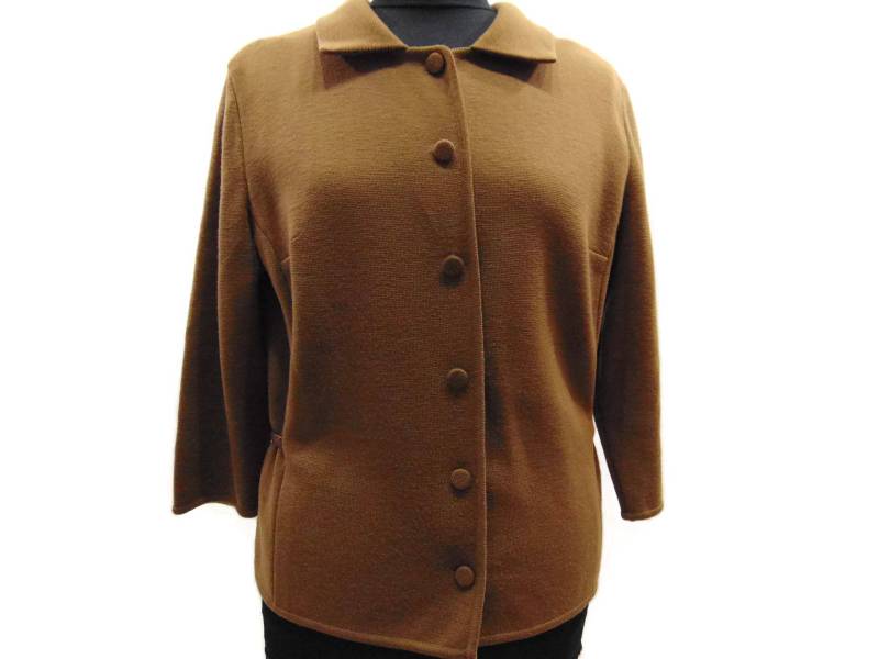 Vintage Wool Cardigan Button Up Sweater Collared Sweaters Womens von VintageConnoisseur