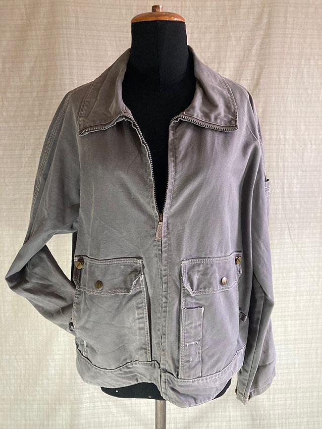 Denim Jacke Grau Cargo Worker-style von VintageContainer