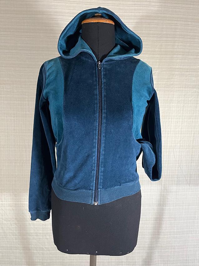 Jacke Samt Türkis, Hoodie, True Vintage Y2K von VintageContainer