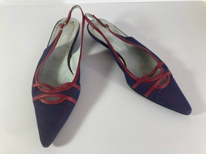 Slings Denim_ Von „Curiosa Madrid" Pumps Vintage von VintageContainer
