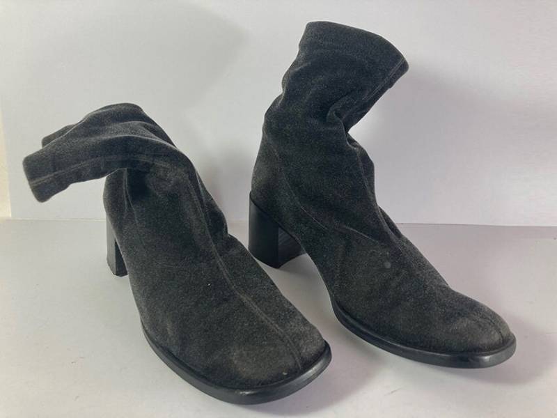 stiefeletten Velour Vintage Blockabsatz von VintageContainer