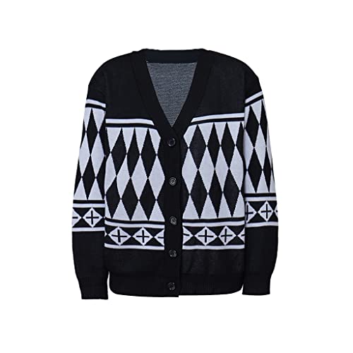 Draken Sweater Tokyo Cosplay Revengers Kostüm Button Knit Cardigan Herren Jacke, Schwarz, Groß von VintageCos