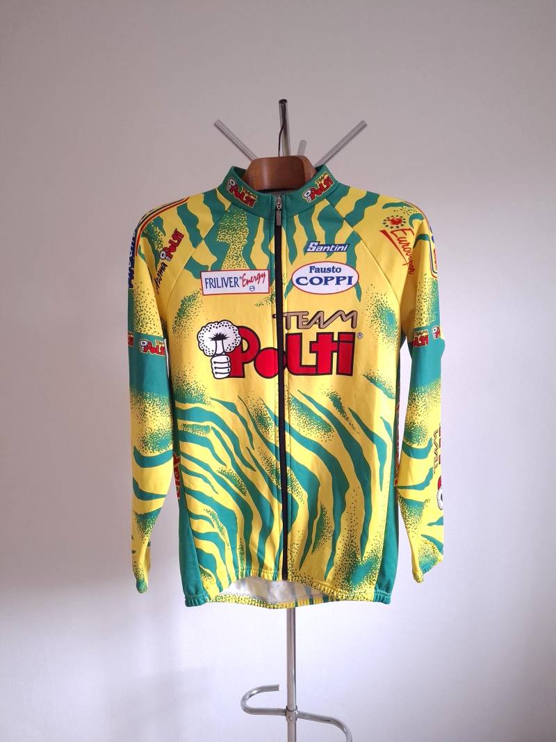 1996 Polti Radsport Trikot Langarm Italien, Größe Xxl von VintageCycling