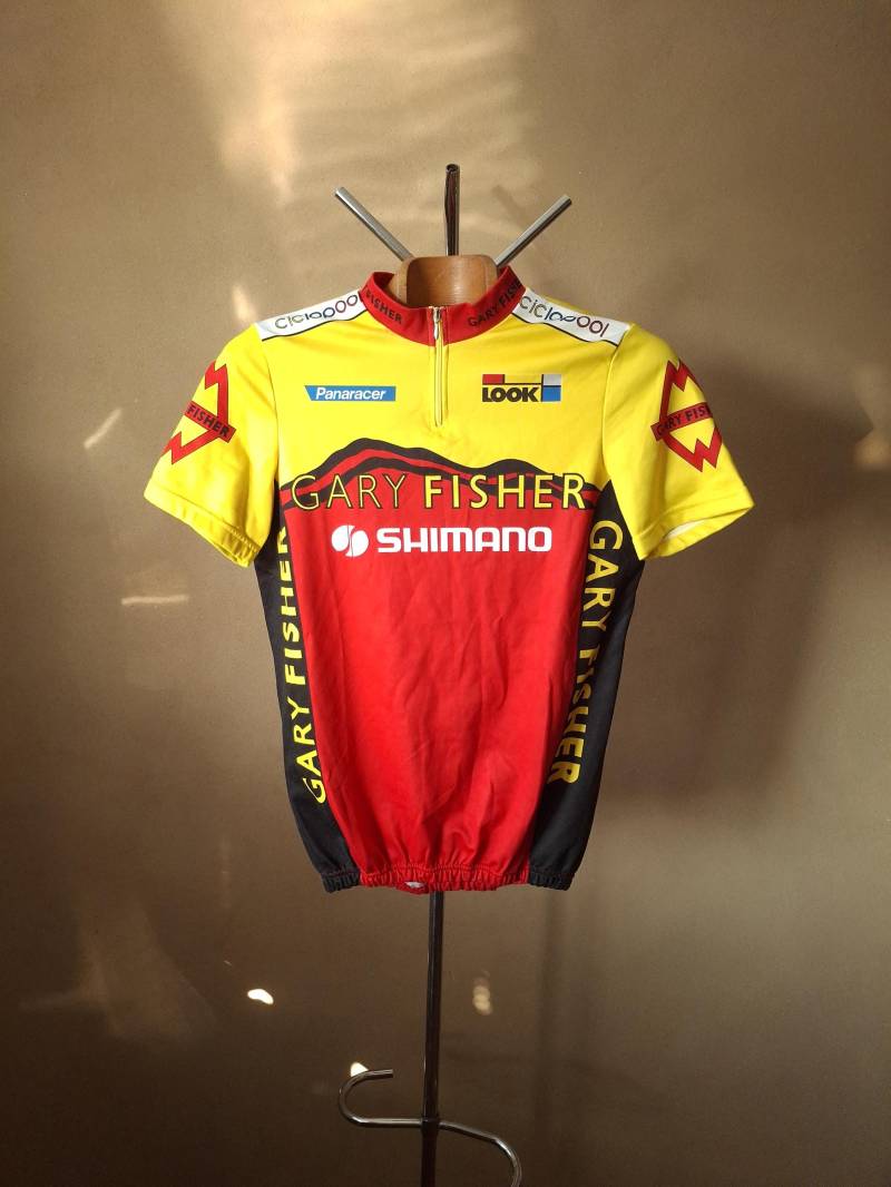 Vintage Gary Fisher Radtrikot, Rot & Gelb von VintageCycling