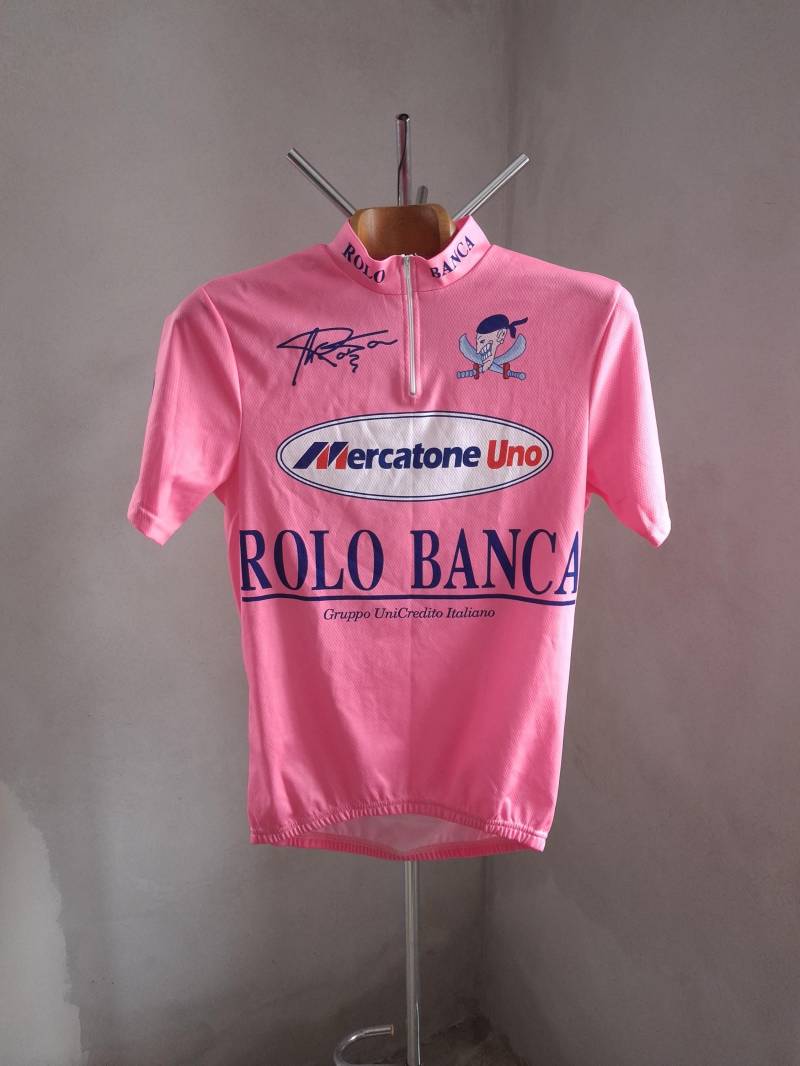 Vintage Marco Pantani Mercatone Uno Radtrikot Kurzarm, Größe L von VintageCycling