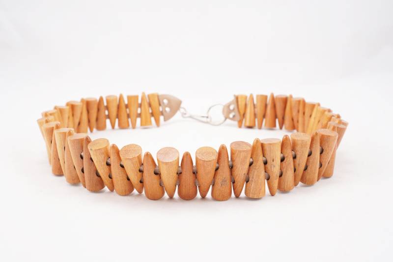 Wunderschöner Handgefertigter Holz Und Leder Zahn Toggle Gürtel // Neuheit Boho Hippie von VintageDabbler