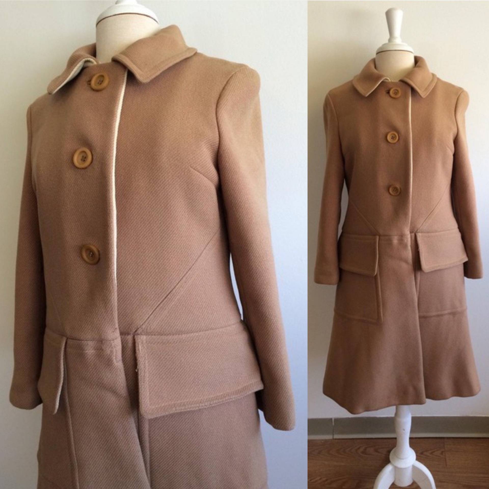 Louis Feraud Vintage 1960Er Damen Wollmantel Mit Saks Fifth Avenue Label von VintageDrifter