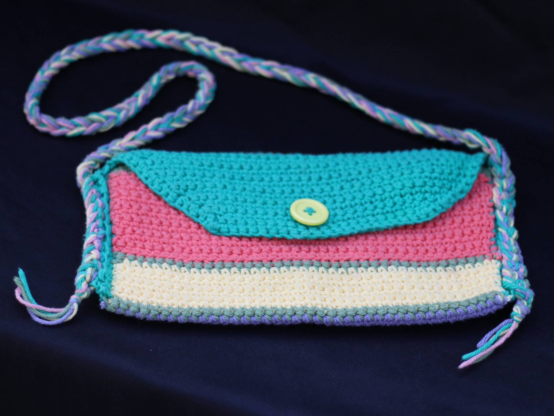 Vintage Handgemachte Gehäkelte Geldbörse - Sommer Geschenk Für Boho Mädchen Chic Blumenkind von VintageEmpressDecor