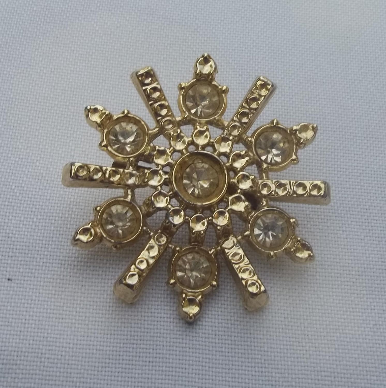 Jahrgang Estate Sunburst Strass Brosche Pin Jahrgang Estate Sunburst Strass Brosche Pin von VintageEstateGems