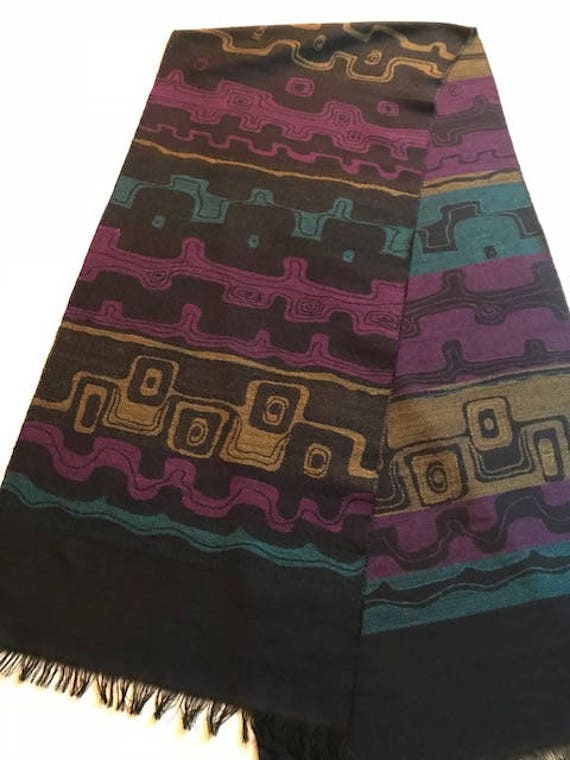 Vintage Made in Westdeutschland Wolle Schal 1282 von VintageEuroscarves