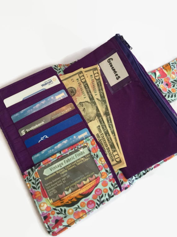 Anpassbare Bargeldumschlag-Brieftasche Budget Geldsystem, Multi Card Organizer von VintageFabricFinds