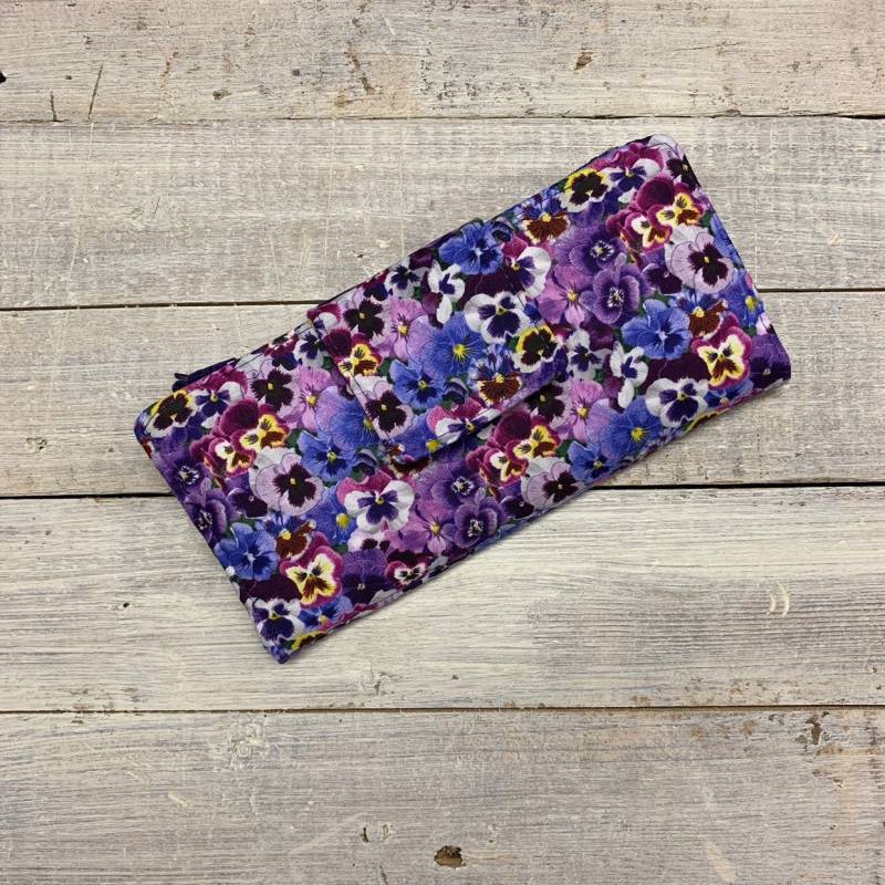 Geld-Umschlag-System Aus Stiefmütterchen Geldbeutel Mit Reißverschluss von VintageFabricFinds