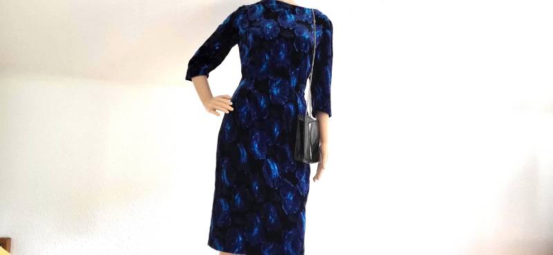 Original 1950Er Jahre Velvet Dress 50S Kleid Etuikleid Samt von VintageFebbre