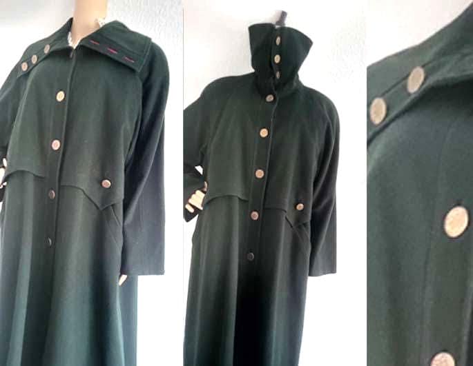 Resi Hammerer 80Er Jahre Vintage Lodenmantel Wool Coat Mantel Wolle Trachtenmantel von VintageFebbre
