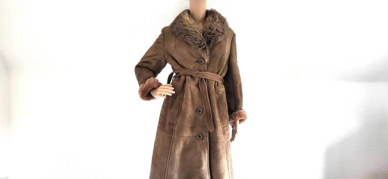 Shearling 70S Vintage Lammfell Mantel 70Er Jahre Wintermantel von VintageFebbre