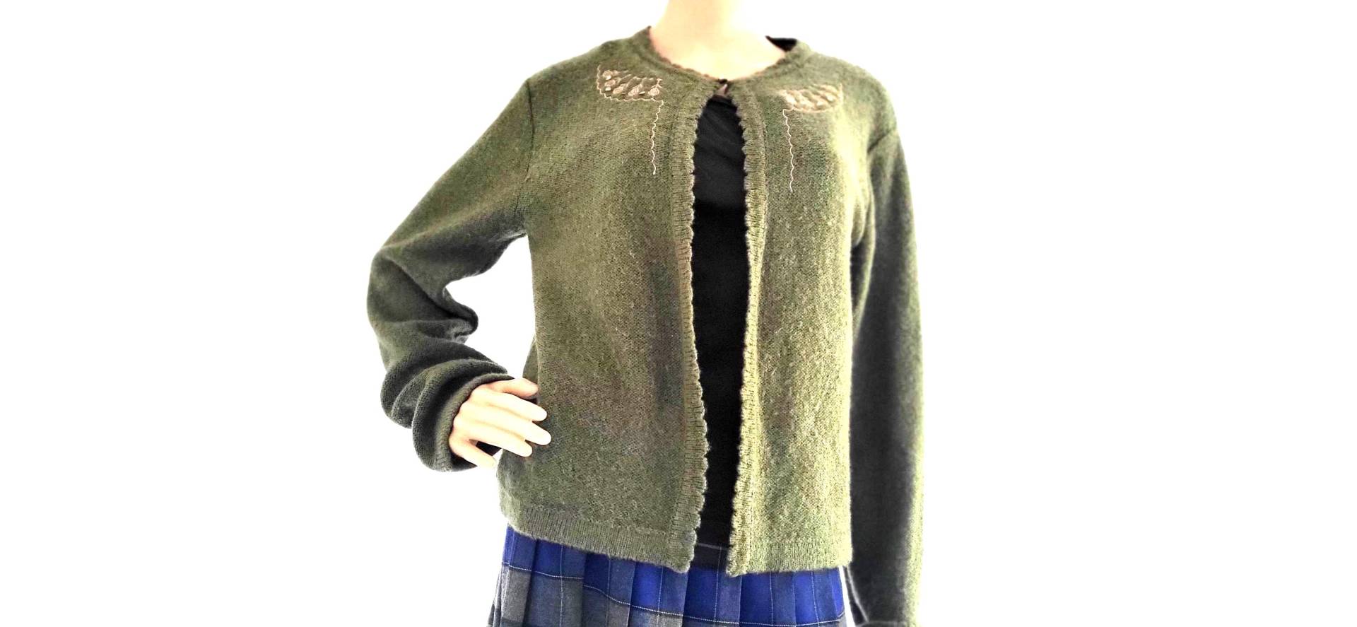 Vintage 70S Tut 40S Mohair Cardigan 70Er Jahre Strickjacke Wolle von VintageFebbre