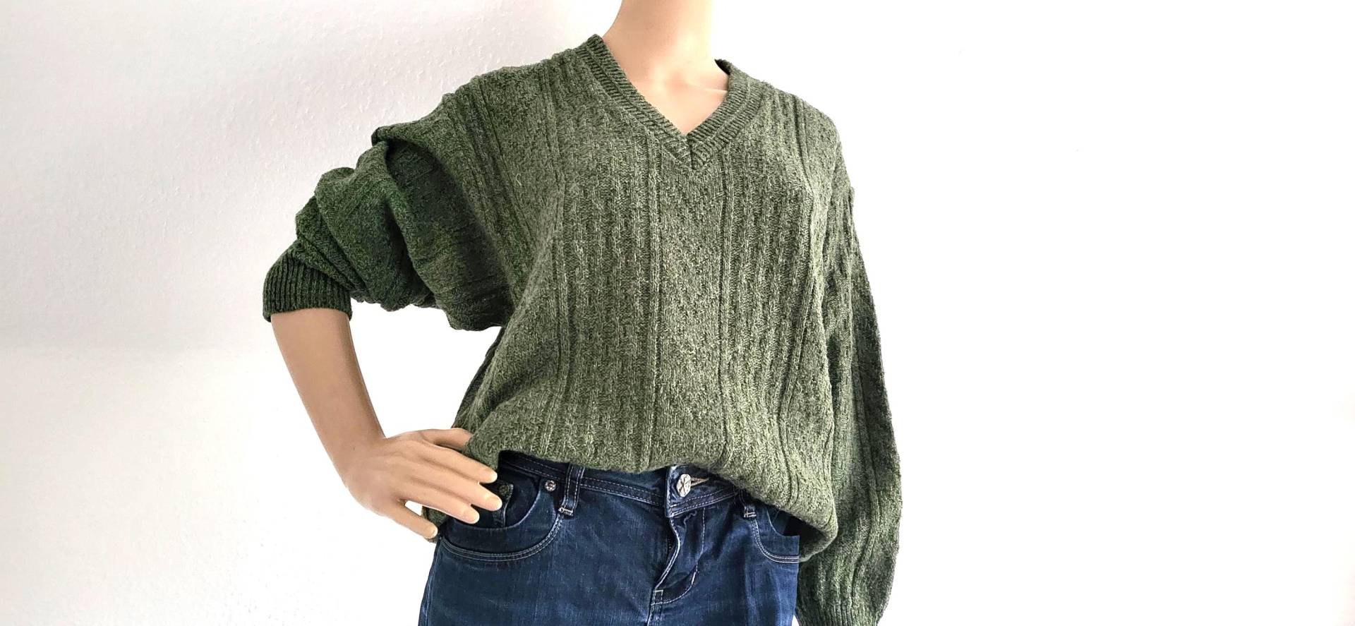 Vintage 80Er Jahre Pullover Wolle Unisex S von VintageFebbre