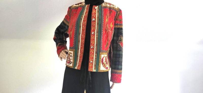 Vintage 80S Kurze Steppjacke Janina Schreck Designer Jacke von VintageFebbre