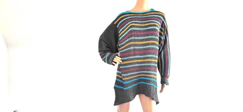 Vintage Handgestrickter 80Er Jahre Oversize Pullover von VintageFebbre