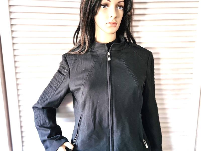 Vintage Laurel Biker Style Schwarze Kurze Jacke von VintageFebbre