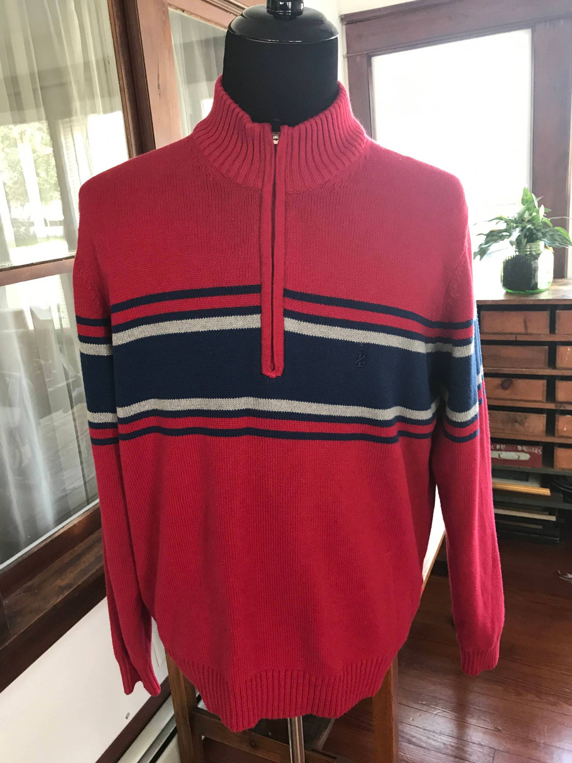 Izod Hälfte Reissverschluss Über Sweatshirt von VintageFindsMichael