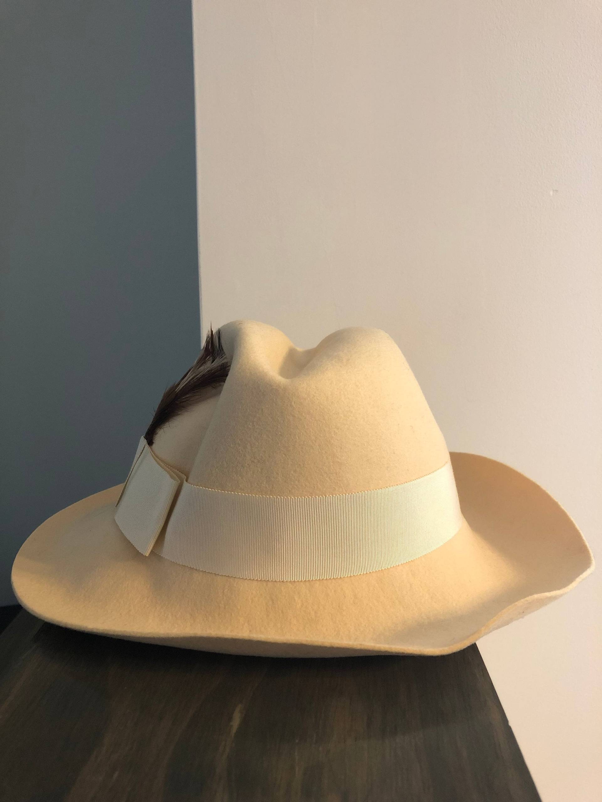Jahrgang 1980 Filz Fedora-Hut von VintageFindsMichael
