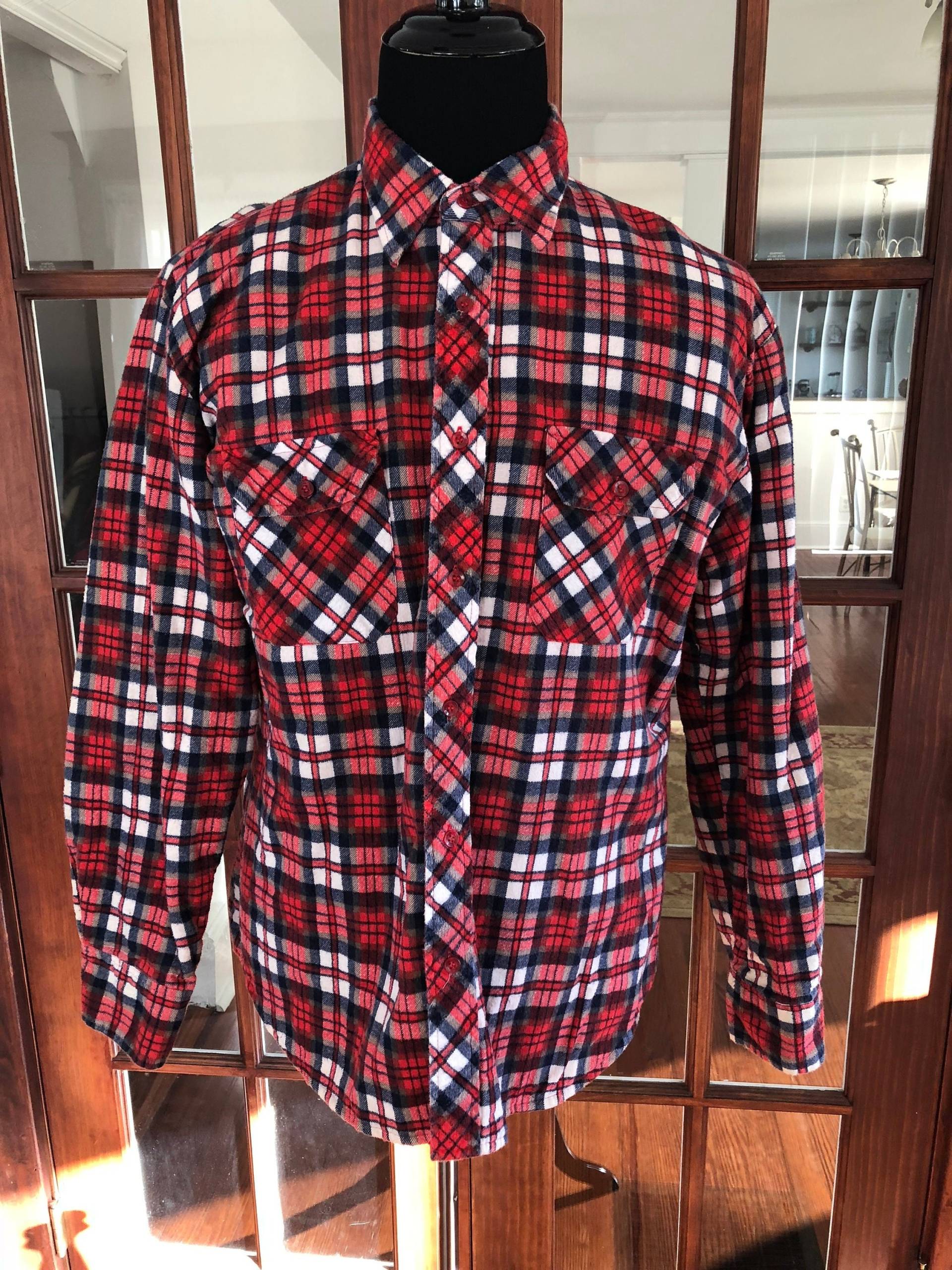 Jahrgang 1980 Flanellhemd Gefüttert von VintageFindsMichael