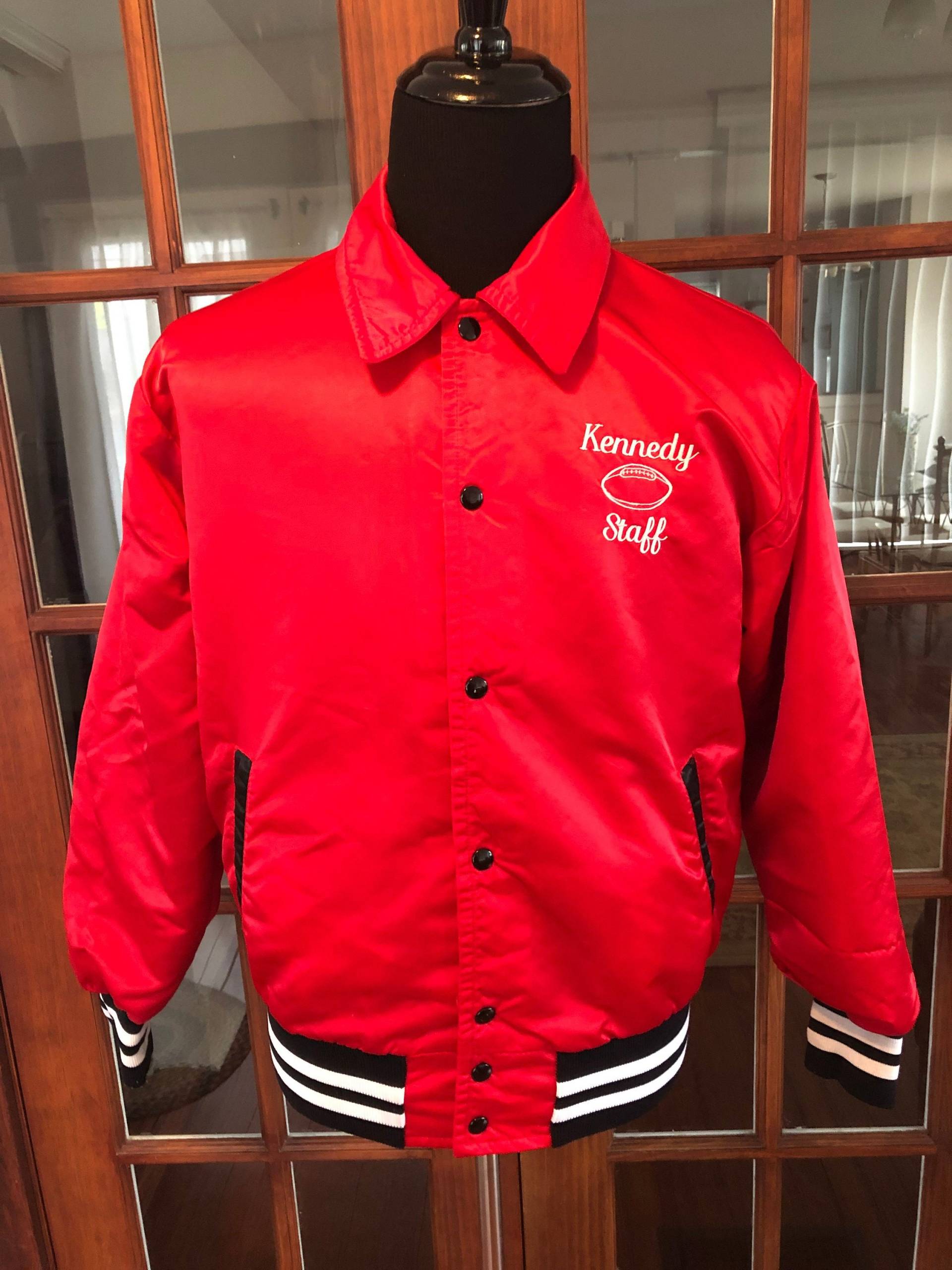 Jahrgang 1980 Satin Football Jacke von VintageFindsMichael